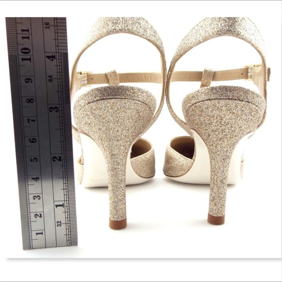 Unworn RON WHITE T-Strap Gold Glitter Pumps 37.5 - Picture 5 of 6